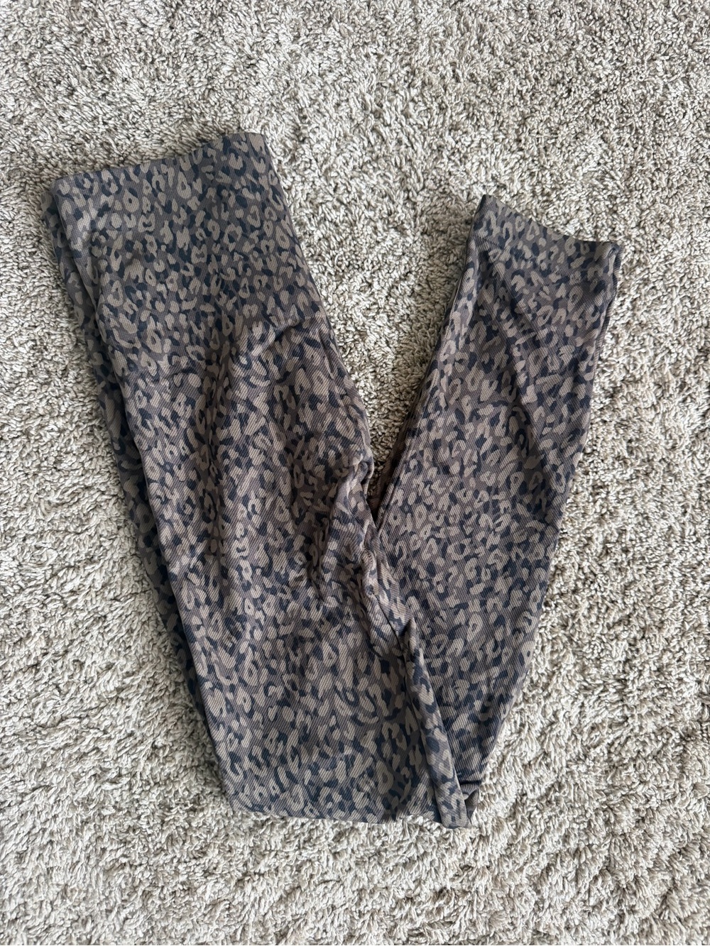 SPANX Leopard Print Leggings - Taupe and Black